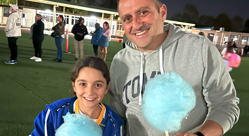 Happy parent and student from Mother Teresa Catholic Primary School Westmead