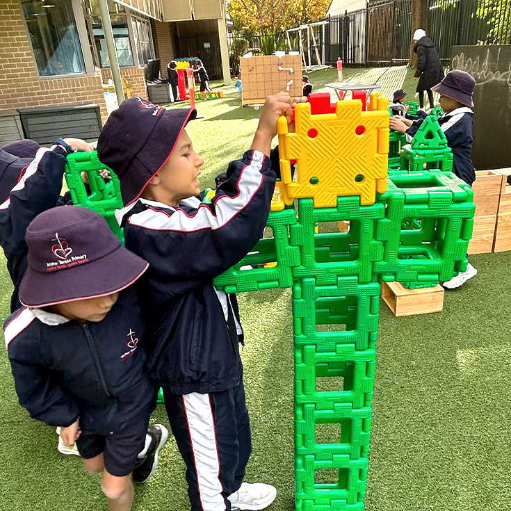Students undergoing investigative play at Mother Teresa Catholic Primary School Westmead